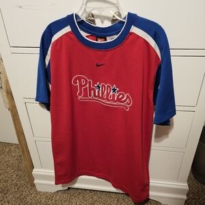 Nike Kids Phillies Red and Blue Jersey